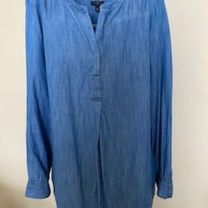 Talbots Denim Tencel Shirt